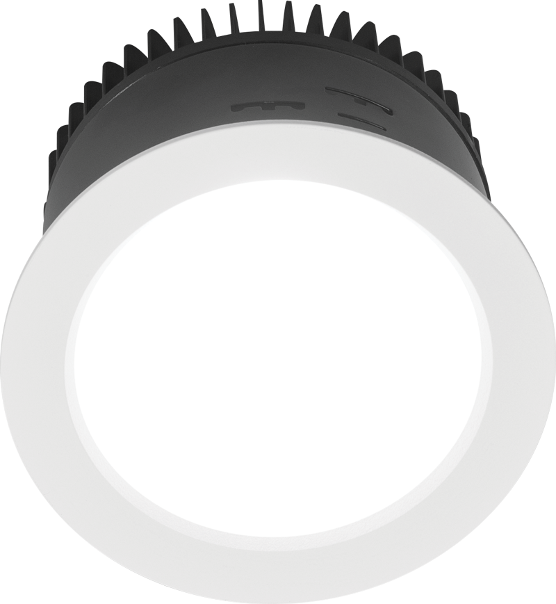 Flush Lens with White Trim